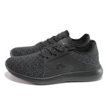 Черни мъжки спортни обувки, текстилна материя - спортни обувки за пролетта и лятото N 100013814