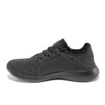 Черни мъжки спортни обувки, текстилна материя - спортни обувки за пролетта и лятото N 100013814