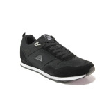 Черни мъжки спортни обувки, текстилна материя - спортни обувки за пролетта и лятото N 100013815