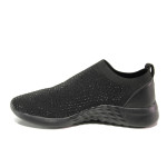 Черни дамски маратонки, текстилна материя - спортни обувки за пролетта и лятото N 100013955