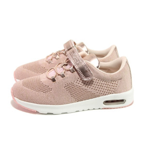 Розови детски маратонки, текстилна материя - спортни обувки за пролетта и лятото N 100013931