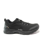 Черни мъжки маратонки, текстил - спортни обувки за целогодишно ползване N 100014396