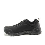Черни мъжки маратонки, текстил - спортни обувки за целогодишно ползване N 100014396