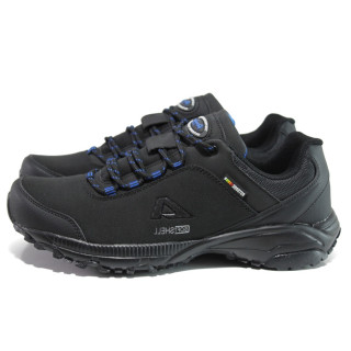 Черни мъжки маратонки, текстилна материя - спортни обувки за целогодишно ползване N 100014426