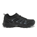 Черни мъжки маратонки, текстилна материя - спортни обувки за целогодишно ползване N 100014446
