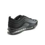 Сиви мъжки маратонки, текстилна материя - спортни обувки за целогодишно ползване N 100014443