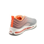 Сиви дамски маратонки, текстилна материя - спортни обувки за целогодишно ползване N 100014439