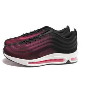 Розови дамски маратонки, текстилна материя - спортни обувки за целогодишно ползване N 100014440