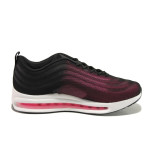 Розови дамски маратонки, текстилна материя - спортни обувки за целогодишно ползване N 100014440