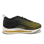 Зелени дамски маратонки, текстилна материя - спортни обувки за целогодишно ползване N 100014441