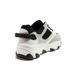 Черни тинейджърски маратонки, еко-кожа и велурена кожа - спортни обувки за целогодишно ползване N 100014450
