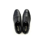 Черни официални мъжки обувки, естествена кожа - всекидневни обувки за целогодишно ползване N 100015025