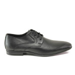 Анатомични черни мъжки обувки, естествена кожа - официални обувки за целогодишно ползване N 100013592