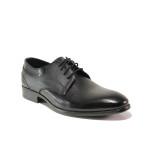 Анатомични черни мъжки обувки, естествена кожа и лачена естествена кожа  - официални обувки за целогодишно ползване N 100013805