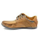 Анатомични кафяви мъжки обувки, естествена кожа - ежедневни обувки за пролетта и лятото N 100013941