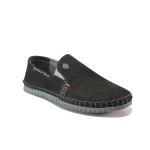 Анатомични черни мъжки обувки, естествен набук - ежедневни обувки за пролетта и лятото N 100013939