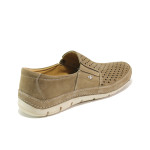 Анатомични бежови мъжки обувки, естествена кожа - всекидневни обувки за пролетта и лятото N 100013990