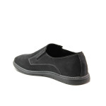 Анатомични черни мъжки обувки, естествен набук - ежедневни обувки за пролетта и лятото N 100014037