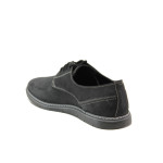Анатомични черни мъжки обувки, естествен набук - ежедневни обувки за пролетта и лятото N 100014040