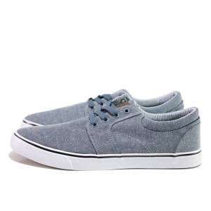 Тъмносини мъжки обувки, текстилна материя - спортни обувки за пролетта и лятото N 100014178