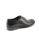 Черни мъжки обувки, естествена кожа - официални обувки за есента и зимата N 100014501