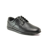 Черни мъжки обувки, естествена кожа - ежедневни обувки за есента и зимата N 100014498
