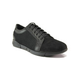 Черни мъжки обувки, естествен набук - всекидневни обувки за есента и зимата N 100014500