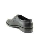 Черни мъжки обувки, естествена кожа - елегантни обувки за есента и зимата N 100014550