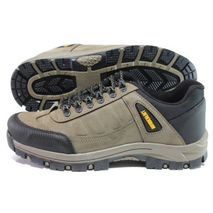 Бежови мъжки обувки, здрава еко-кожа - спортни обувки за целогодишно ползване N 100014594