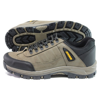 Бежови мъжки обувки, здрава еко-кожа - спортни обувки за целогодишно ползване N 100014594