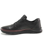 Черни мъжки обувки, естествена кожа - всекидневни обувки за есента и зимата N 100014598