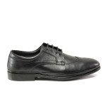 Черни мъжки обувки, естествена кожа - официални обувки за целогодишно ползване N 100014634