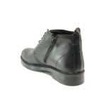 Черни мъжки боти, естествена кожа - ежедневни обувки за есента и зимата N 100014837
