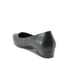 Анатомични черни дамски обувки със среден ток, здрава еко-кожа - всекидневни обувки за пролетта и лятото N 100013524