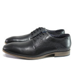 Черни мъжки обувки, естествена кожа - всекидневни обувки за пролетта и лятото N 100013530