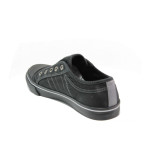 Черни дамски обувки с равна подметка, текстилна материя - спортни обувки за пролетта и лятото N 100013597