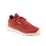 Червени мъжки спортни обувки, текстилна материя - спортни обувки за пролетта и лятото N 100013746