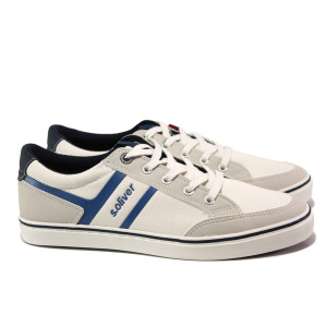 Бели мъжки спортни обувки, текстилна материя - спортни обувки за пролетта и лятото N 100013797