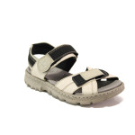 Бежови дамски сандали, естествена кожа - спортни обувки за пролетта и лятото N 100013881