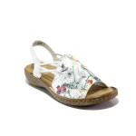 Анатомични бели дамски сандали, здрава еко-кожа - ежедневни обувки за пролетта и лятото N 100013880