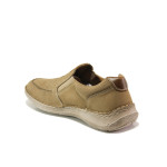 Кафяви мъжки обувки, естествен набук - ежедневни обувки за пролетта и лятото N 100014028