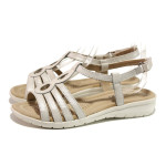 Анатомични бели дамски сандали, естествена кожа - ежедневни обувки за пролетта и лятото N 100014195