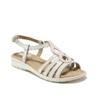 Анатомични бели дамски сандали, естествена кожа - ежедневни обувки за пролетта и лятото N 100014195