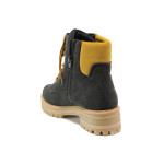 Черни дамски боти, качествен еко-велур - ежедневни обувки за есента и зимата N 100014510