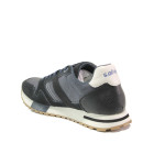 Тъмносини мъжки обувки, еко-кожа и велурена кожа - спортни обувки за есента и зимата N 100014650