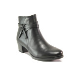 Черни дамски боти, естествена кожа - ежедневни обувки за есента и зимата N 100014665