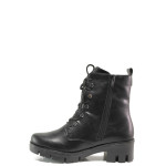 Черни дамски боти, здрава еко-кожа - ежедневни обувки за есента и зимата N 100014673