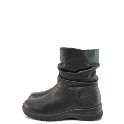 Черни анатомични дамски боти, естествена кожа - ежедневни обувки за есента и зимата N 100014740