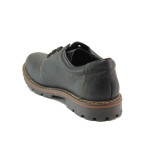 Черни мъжки обувки, естествена кожа - ежедневни обувки за есента и зимата N 100014763