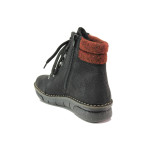 Черни дамски боти, здрава еко-кожа - ежедневни обувки за есента и зимата N 100014764